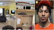 "It looks like school": Young man finally sees house his parents spent years building, laughs over it
