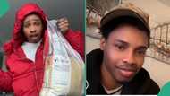Nigerian man who attended church in Canada displays food items he was given, amazes people