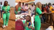 Videos drop as Jackie Appiah celebrates her 38th birthday with schoolchildren, gifts borehole, other items to community