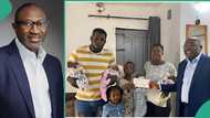 Billionaire businessman Femi Otedola gives N5 million cash gift to couple who welcomed quadruplets