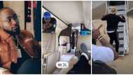 Nigerians amused as Davido bans 30BG gang from his private jet, shares video