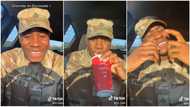 Nigerian man working as soldier in US Army sings Olamide's Durosoke song in video, enjoys himself, many react