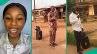 Lady sees her father preaching by roadside with megaphone, her reaction gets attention