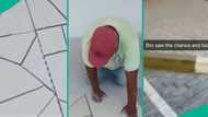 Nigerian man mistakenly breaks tiles while installing them, turns situation around impressively