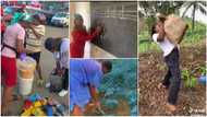 Young Nigerian lady who hawks, farms, teaches to make money shares touching video, many pray for her
