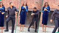 Nigerian man dances for his tall wife in viral video, people praise his energetic moves