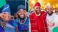 Moment Davido's father stepped back to let governor Adeleke lead in viral video elicits reactions