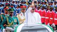 President Buhari receives hero's welcome as he presides over last Democracy Day parade at Eagle Square