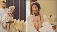 "He must have convinced her": Cuppy rocks black hair, looks like Arabian princess on visit to Oman with fiance