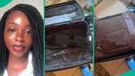 Lady who was posted to Gombe state for NYSC laments, offloads box after seeing call-up letter