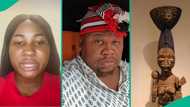 Cubana Chiefpriest's alleged baby mama set to report him to Nsukka deity over DNA, makes allegation