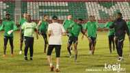 Just in: Top Nigerian minister shows superb skills as he joins Super Eagles in training ahead of AFCON qualifier (photos)