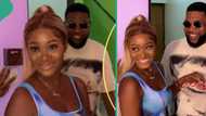 Nigerian lady’s boyfriend arranges marriage proposal in a room decorated with red flowers