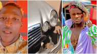 "You go explain tire": Portable's signee Abuga crashes new Benz in auto-accident, videos trend