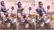 "He is a genius": Talented little boy uses old plates to make drum, produces good music with it in viral video