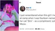 “Your voice even sounds like one cat in my house”: Singer Simi recounts how friend named pet after her at 14