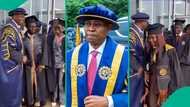 Davido's billionaire father Deji Adeleke hailed after moment with first-class graduates from his uni