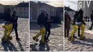 Video of man struggling to walk in huge gold boots sparks reactions among fashion lovers