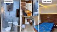 "Smart kid": Nigerian man turns his 1 room to a 'palace', adds fine toilet & bedroom in it, video goes viral