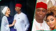 Reactions as Ned Nwoko serves his family during outdoor lunch: "Nothing beats this abeg"