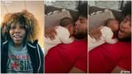 "His heart melt": Moment baby kisses dad back in presence of mum, video stirs massive reactions