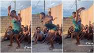 "The sandal is customised": Curvy lady in gown dances to cultural song, lifts leg up, women sit around her