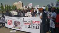 Just in: Protesters storm National Assembly over social media bill