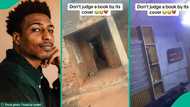 Nigerian man living in uncompleted building furnishes his room to look eye-catching, video trends