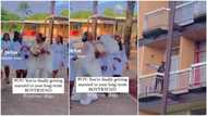 Bride expresses excitement after spotting husband on balcony, video goes viral