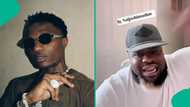 Wizkid reacts after blogger asking about Morayo album calls him 'Ibrahim': "E dey muzz me"