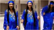 Hilarious moment fans thought Tonto Dikeh was pregnant after son hid under her dress (video, photos)