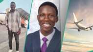 "I was speechless": Nigerian man overjoyed as he flies in aeroplane for the first time, posts photos