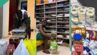 "I no understand, na provision store?" Man stocks his house with plenty foodstuffs and provisions
