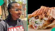 Lady confused as thieves steal her shawarma in Lagos state: "They left my phone"