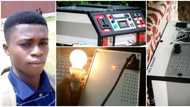 Young Nigerian student builds power bank for laptops, emergency wall lamp and power station