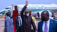 BREAKING: Buhari arrives Africa’s largest granulated urea fertiliser complex