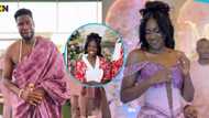 Bride goes braless as she rocks a beaded kente gown for her plush wedding: "This is stunning"