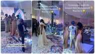 Man catches bouquet thrown by the bride at wedding, ladies toast him one by one hilariously