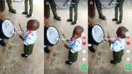 Little boy in school nniform plays drum like a pro without looking, video goes viral on Tiktok