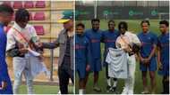 Rema links up with top Barcelona players during training calls them brothers as he gets a customised jersey