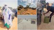 "You guys should wait for me": Photos, videos emerge as bold youths travel to London by car, stop in desert