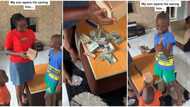 "Already a millionaire": Wise Nigerian boy breaks his piggy bank, counts N3800 in viral video