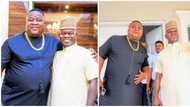 Celebrity club owner Cubana Chiefpriest meets with Kogi state governor Yahaya Bello