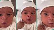 "Am I born rich or not?" Newborn baby squeezes face like adult, short video gets 43 million views