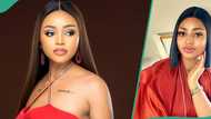 "This month supersedes other months": Regina Daniels wows with breathtaking pics in red, fans drool