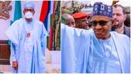 Video of Buhari taking a walk at his residence in Daura emerges, generates reactions