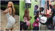 Pretty lady who runs a barbershop where ladies twerk for customers says they not only shave men's hairs