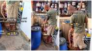 "When you visit your mum & there's no dress": Nigerian man wears his mother's skirt in viral video