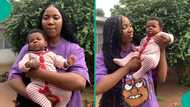 Nigerian lady takes care brother's baby after mum died during delivery, many react