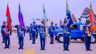 3 officers collapse as Buhari attends last democracy day military parade